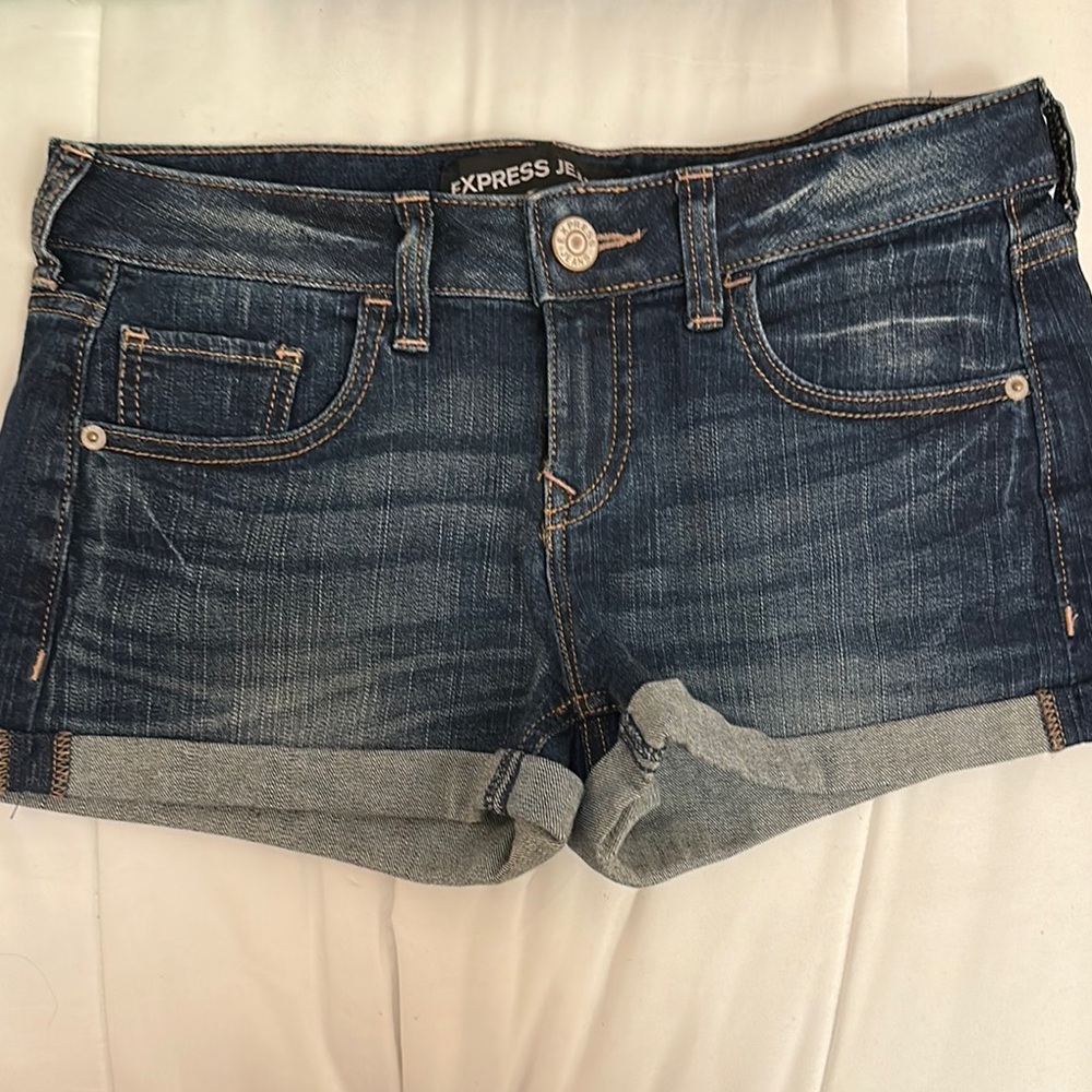 Express Rolled Cuff Denim Shorts